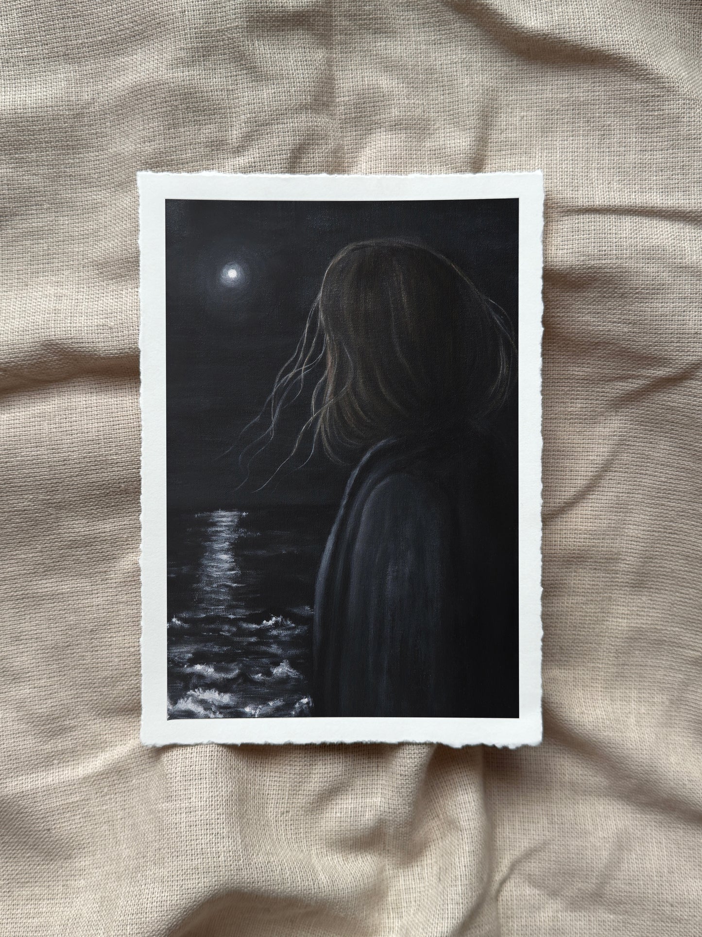 midnight thoughts print (with deckled edge)