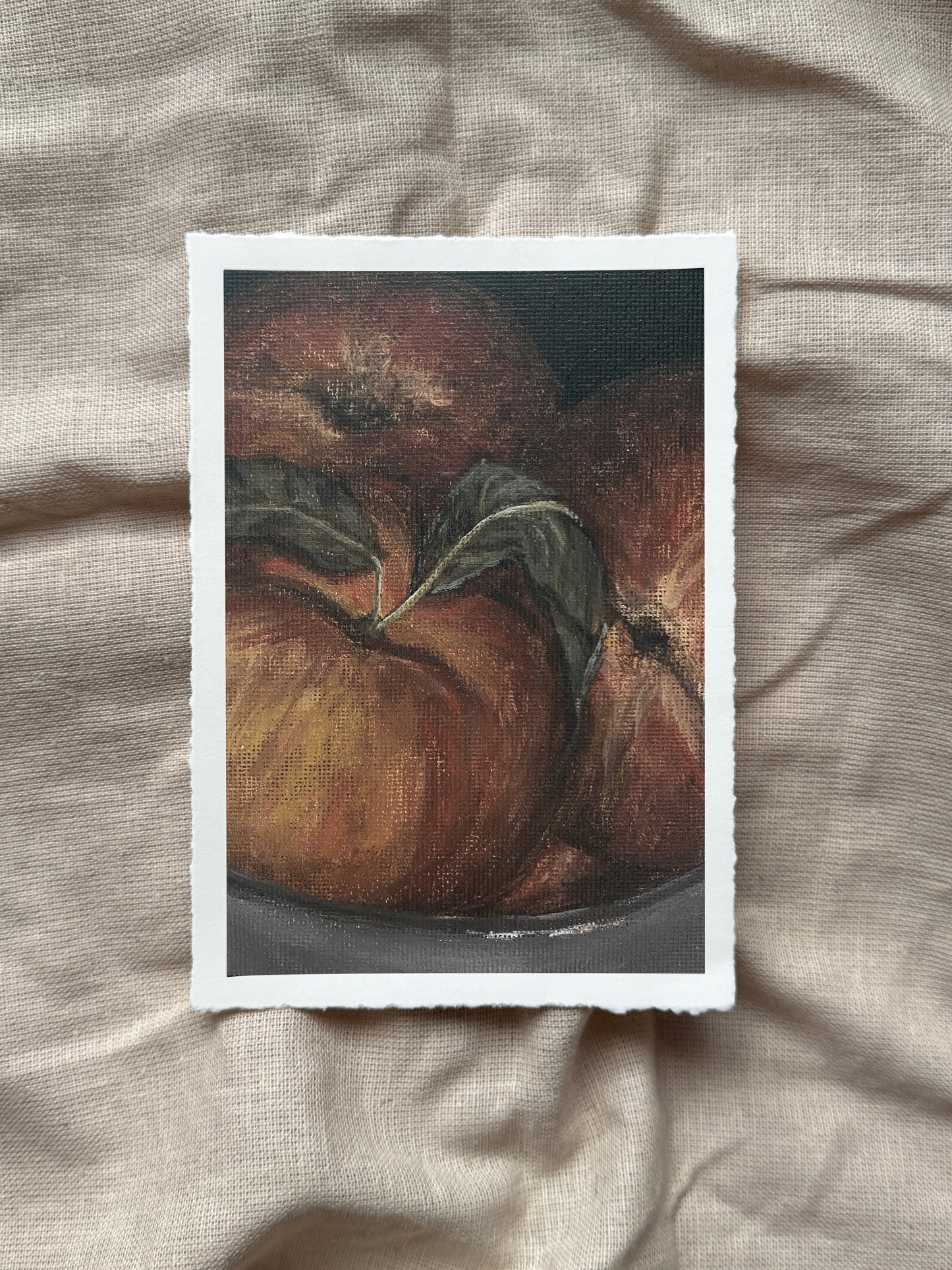 peaches and peaches print (with deckled edge)