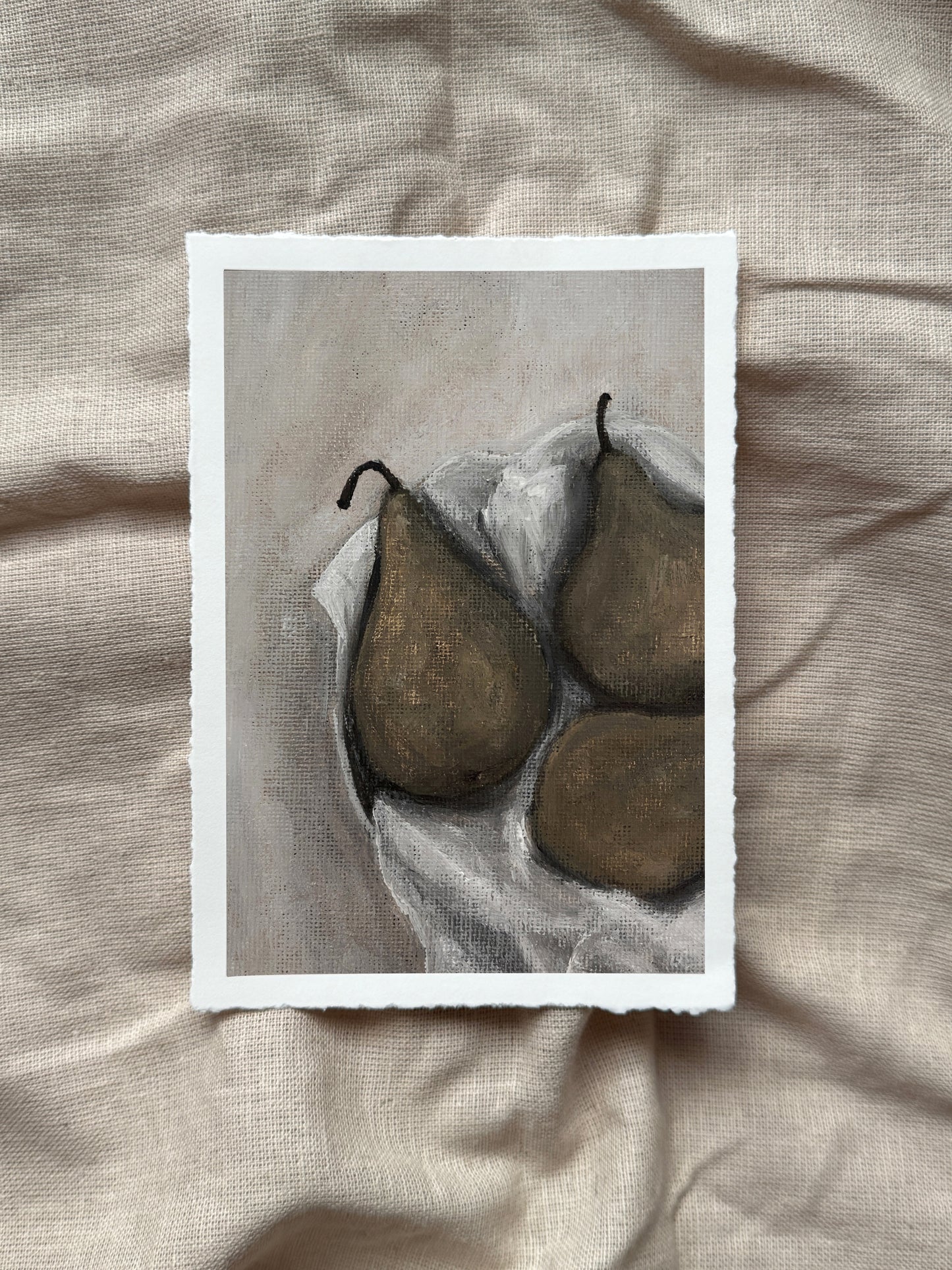 resting pears print (with deckled edge)