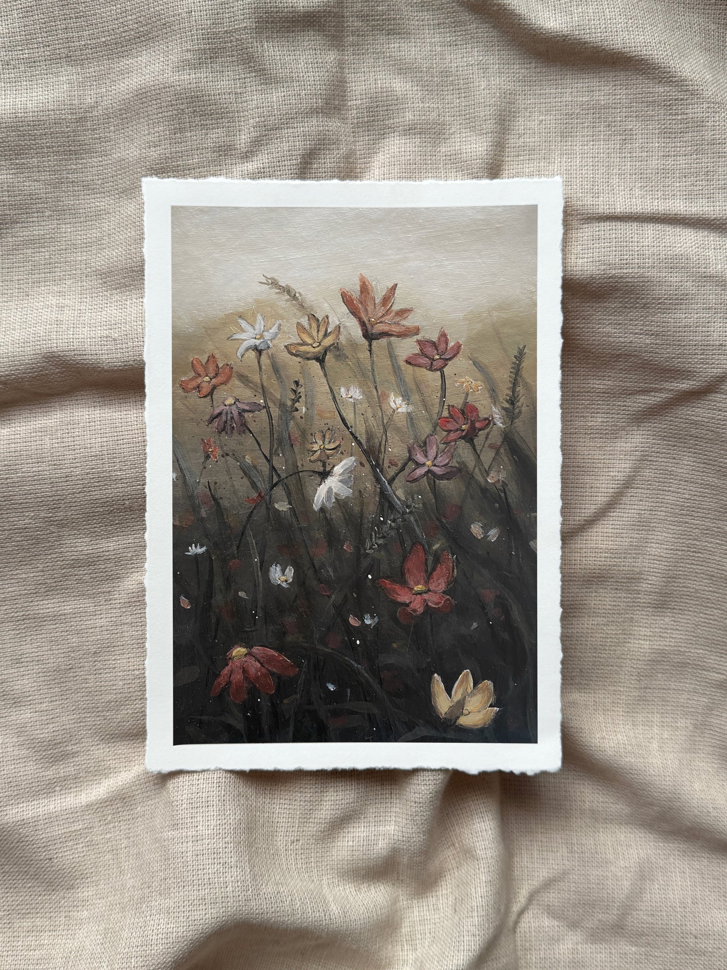 when spring kisses autumn print (with deckled edge)