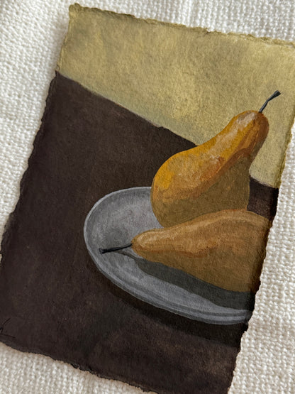 pears on a plate