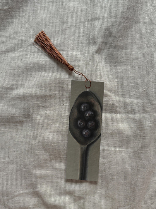 spoon of blueberries (bookmark)