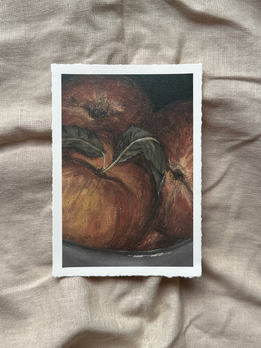 peaches and peaches print (with deckled edge)