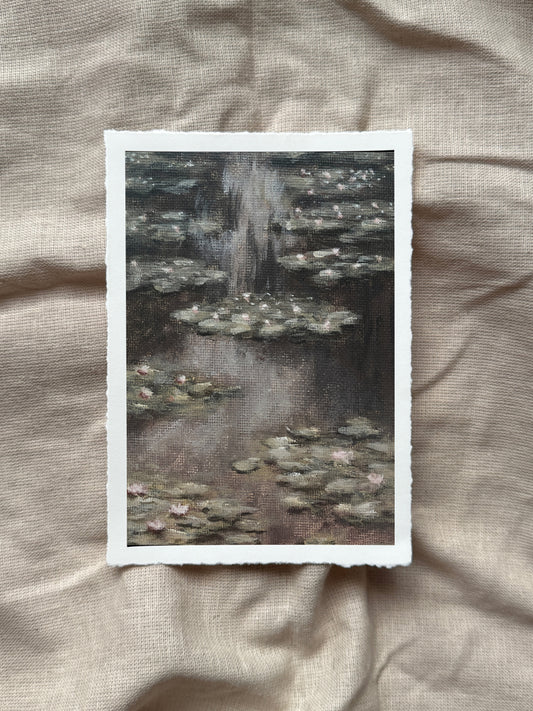 monet's waterlilies print (with deckled edge)