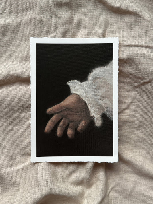 a hand study print (with deckled edge)