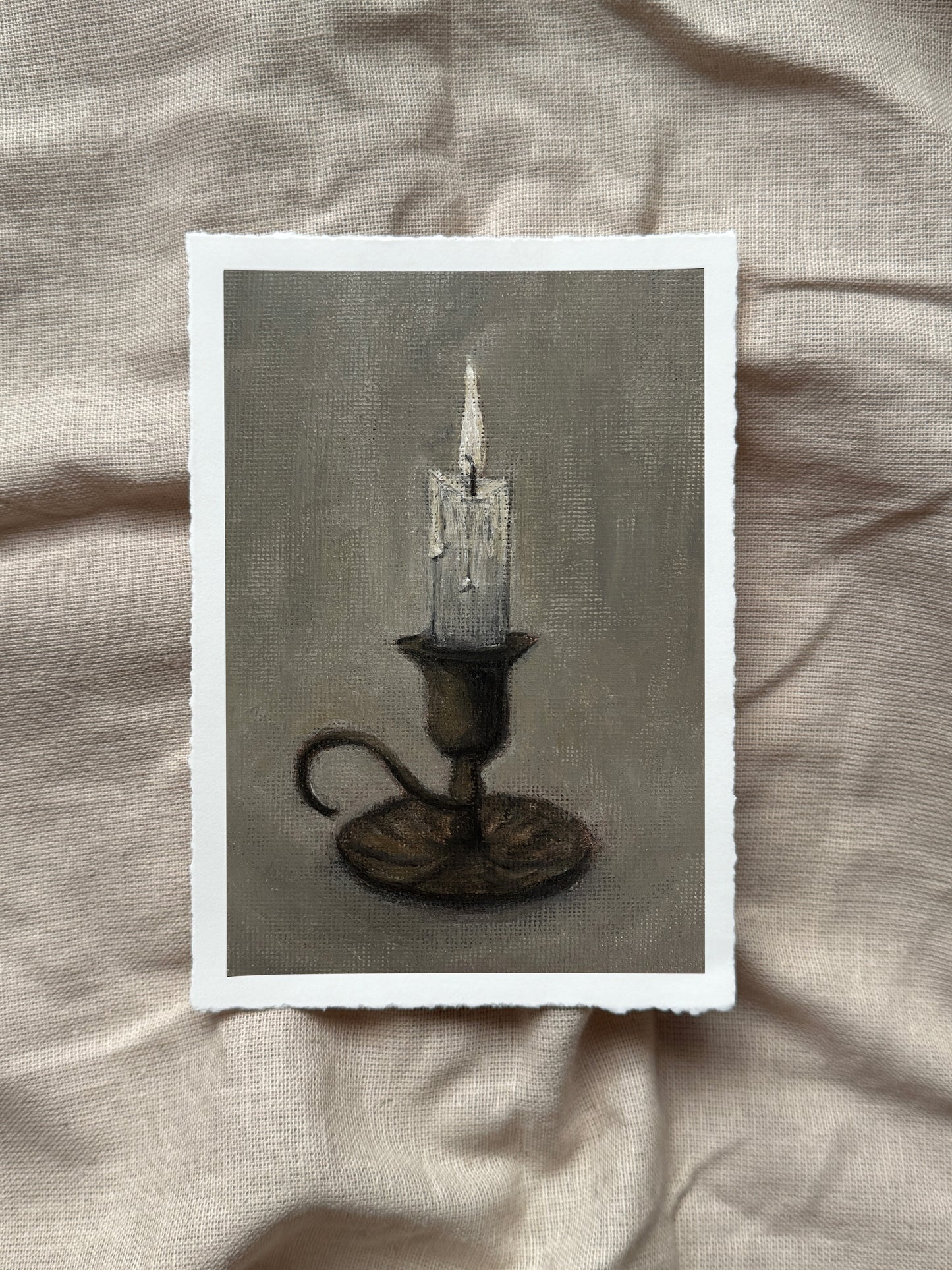 light the candle print (with deckled edge)