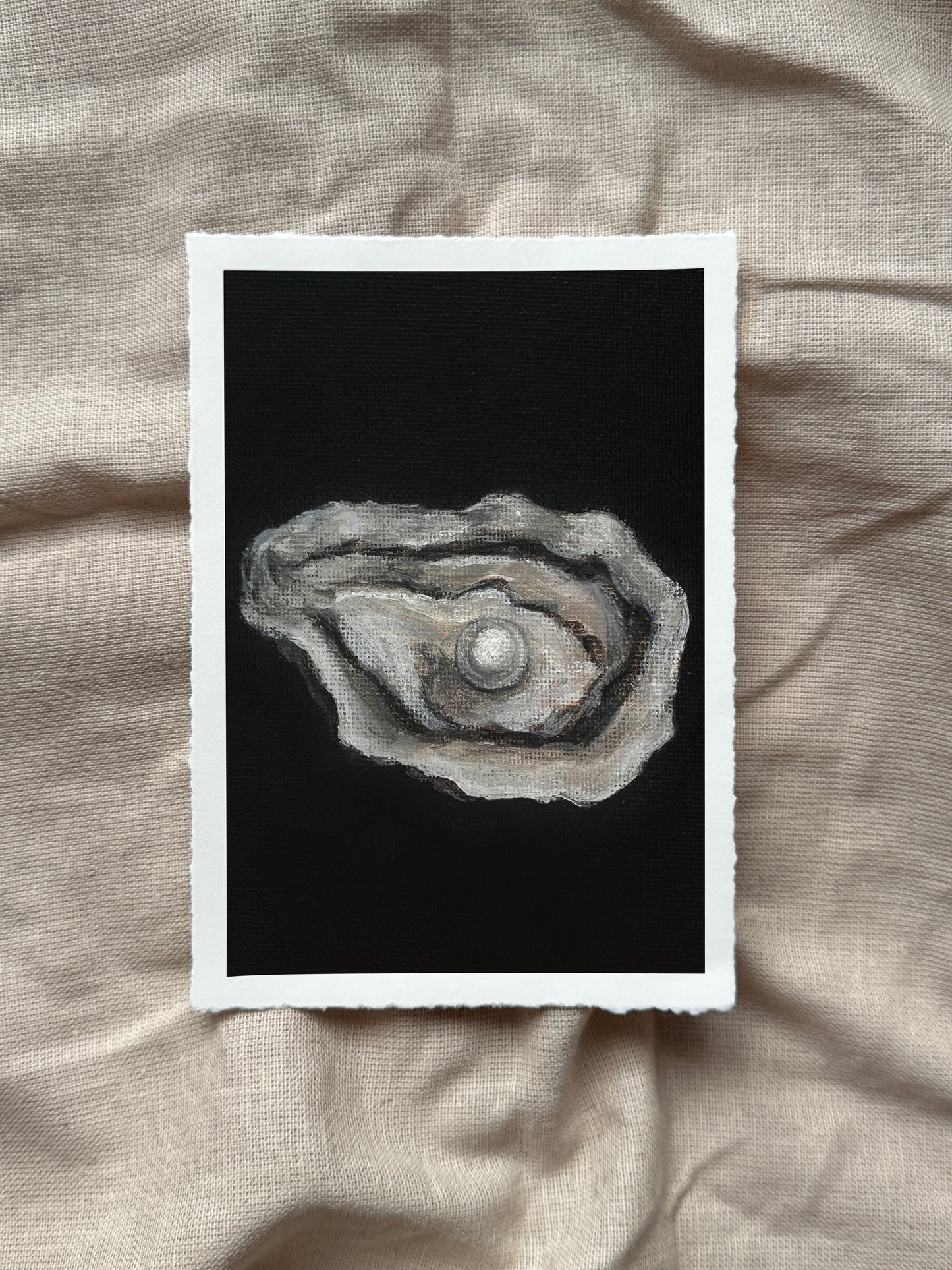 an oyster's beauty print (with deckled edge)