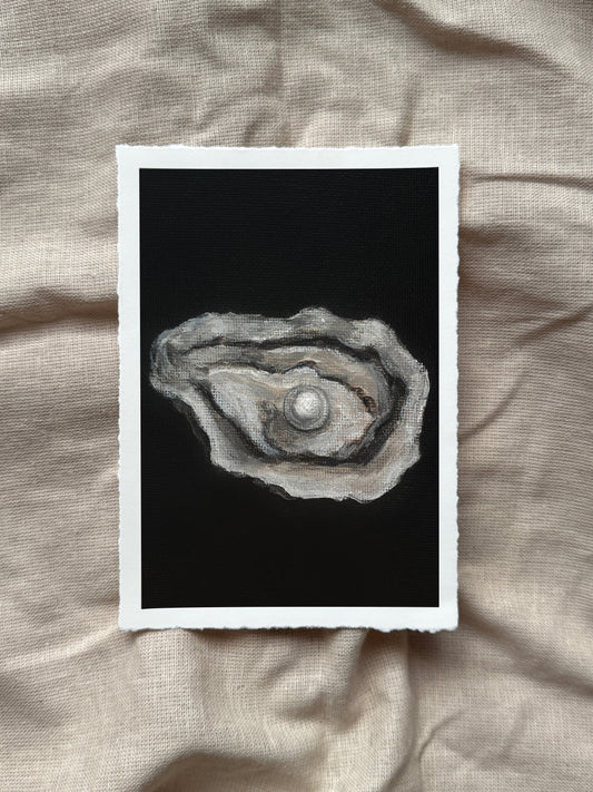 an oyster's beauty print (with deckled edge)